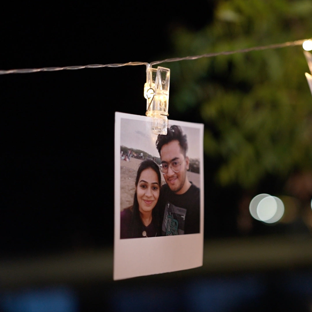 Polaroid with LED Clips