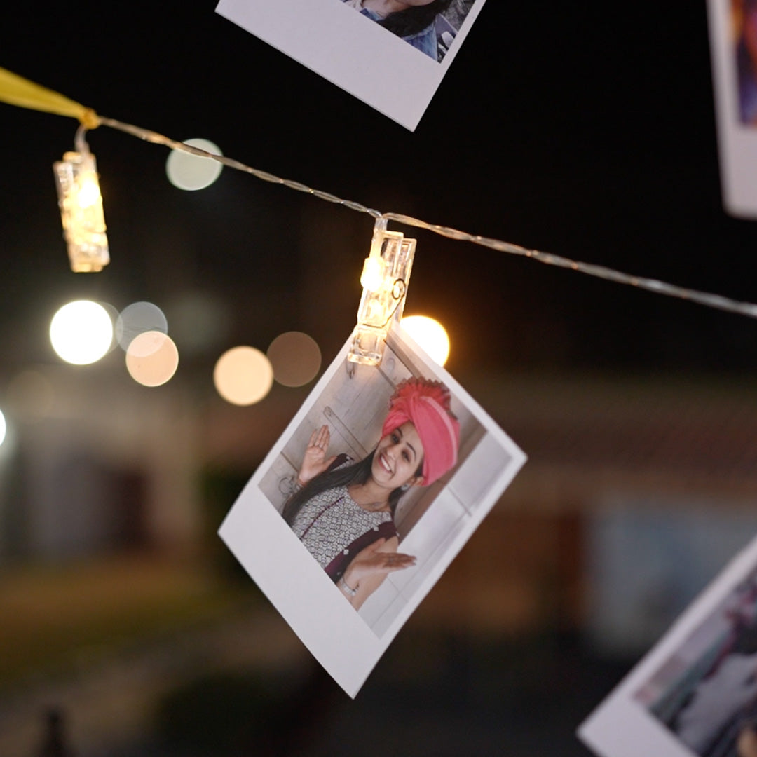 Polaroid with LED Clips