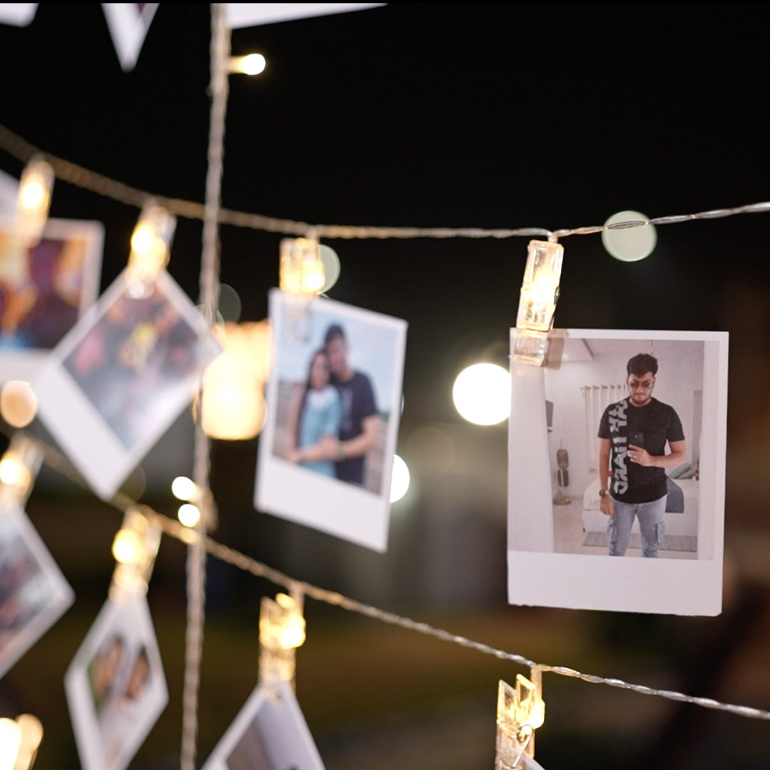 Polaroid with LED Clips