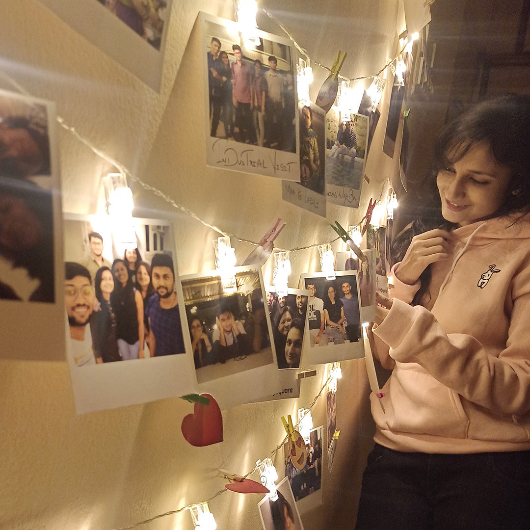 Polaroid with LED Clips