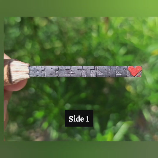 Double side pencil carving